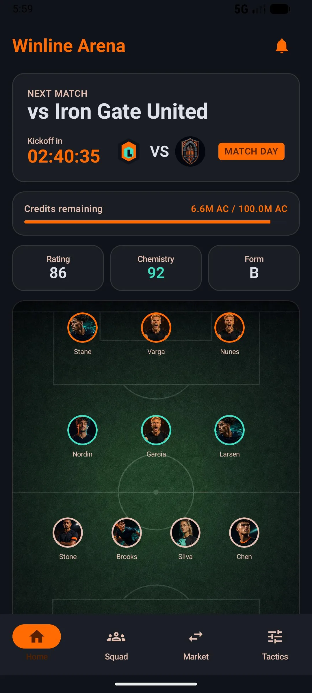 Winline – formation and tactics